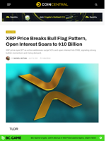 XRP Price Breaks Bull Flag Pattern, Open Interest Soars to $10 Billion - CoinCentral