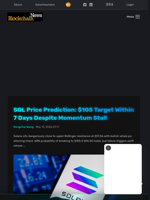 SOL Price Prediction: $105 Target Within 7 Days Despite Momentum Stall - Blockchain.News
