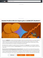 Gemini Predicts Bitcoin Supercycle: Is $250K BTC Realistic?