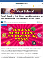 Time’s Running Out: 6 Best New Meme Coins to Join Now Before This Star Hits 3650% Gains! - TheNewsCrypto