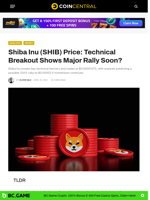 Shiba Inu (SHIB) Price: Technical Breakout Shows Major Rally Soon? - CoinCentral