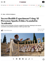 Secret Reddit Experiment Using AI Personas Sparks Ethics Scandal in Academia - Decrypt