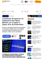 Coinbase Prepares to Onboard the Next Billion as Crypto’s Open Era Accelerates – Exchanges Bitcoin News