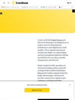 Maple Finance to Tie Into Elwood Technologies' Systems to Bring Institutional Credit Strategies On-Chain