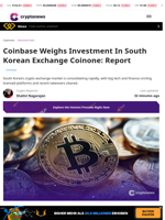 Coinbase Weighs Investment In South Korean Exchange Coinone