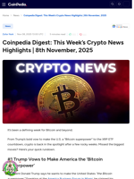 Coinpedia Digest: This Week’s Crypto News Highlights | 8th November, 2025