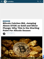 Bitcoin Catches Bid, Jumping Above $112K as Gold and Silver
Plunge: Why This is the Starting Point For Altcoin Season