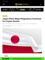 Japan Plans Major Regulatory Overhaul for Crypto Assets