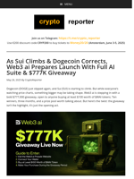 WAI’s $777K Giveaway Shines as Sui Gains & DOGE Price Drop Shakes Sentiment