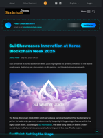 Sui Showcases Innovation at Korea Blockchain Week 2025 - Blockchain.News