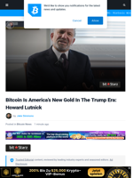 Bitcoin Is America's Gold In The Trump Era: Howard Lutnick