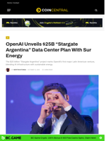 OpenAI Unveils $25B “Stargate Argentina” Data Center Plan With Sur Energy - CoinCentral
