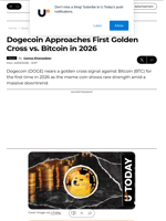 Dogecoin Approaches First Golden Cross vs. Bitcoin in 2026 - U.Today