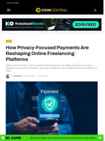 How Privacy-Focused Payments Are Reshaping Online Freelancing Platforms - CoinCentral