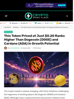 This Token Priced at Just $0.20 Ranks Higher Than Dogecoin (DOGE) and Cardano (ADA) in Growth Potential - Crypto News Flash