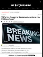 FTC To Sue Amazon for Deceptive Advertising, How Will Stock React?