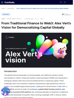 From Traditional Finance to Web3: Alex Vert’s Vision for Democratizing Capital Globally - Lendao