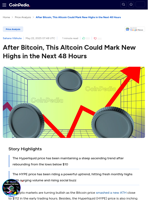 After Bitcoin, This Altcoin Could Mark New Highs in the Next 48 Hours
