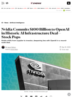Nvidia Commits $100 Billion to OpenAI in Historic AI Infrastructure Deal—Stock Pops - Decrypt