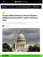 Crypto Week Delivers: House Passes GENIUS and CLARITY Acts in Historic Vote - CoinCentral