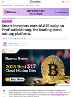 Smart investors earn $6,875 daily on ProfitableMining, the leading cloud mining platform. - Coinfea