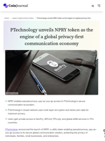 PTechnology unveils NPRY token as the engine of a global privacy-first communication economy - CoinJournal