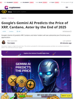 Gemini AI Predicts Prices for XRP, Cardano, and Aster