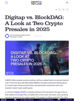 Digitap vs. BlockDAG: A Look at Two Crypto Presales in 2025