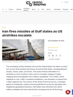 Iran fires missiles at Gulf states as US airstrikes escalate