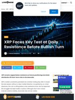 XRP Faces Key Test at Daily Resistance Before Bullish Turn | Live Bitcoin News