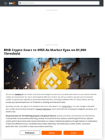 BNB Crypto Soars to $955 As Market Eyes on $1,000 Threshold - Brave New Coin