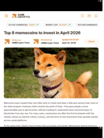 Top 8 memecoins to invest in April 2026 - AMBCrypto
