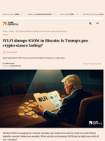 WLFI dumps $50M in Bitcoin: Is Trump’s pro-crypto stance fading? - AMBCrypto