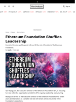 Ethereum Foundation Shuffles Leadership - 