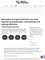 Moonshot AI claims Kimi K3 can rival OpenAI and Anthropic, and markets are paying attention