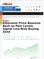 Ethereum Price Bounces Back as Pain Levels Signal Low-Risk Buying Zone - The Crypto News Wire