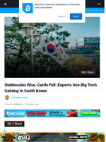 Stablecoins Rise, Cards Fall: Experts See Big Tech Gaining In South Korea