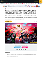 Bitcoin, Altcoins Continue Sell-off: Is Uptober Over?