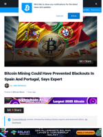 Bitcoin Mining Could Have Prevented Blackouts In Spain: Expert