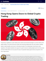 Hong Kong Opens Doors to Global Crypto Trading