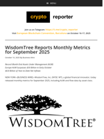 WisdomTree Reports Monthly Metrics for September 2025