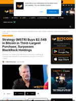 Strategy (MSTR) Makes $2.5B Bitcoin Buy, 3rd Largest To Date