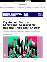 Crypto.com Secures Conditional Approval for National Trust Bank Charter - 