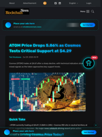 ATOM Price Drops 5.86% as Cosmos Tests Critical Support at $4.29 - Blockchain.News