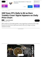 XRP Eyes 37% Rally to $2 as Rare 'Golden Cross' Signal Appears on Daily Price Chart - U.Today