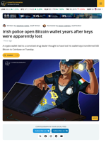 Irish Authorities Recover Millions in Bitcoin From Lost Wallet