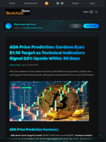 ADA Price Prediction: Cardano Eyes $1.10 Target as Technical Indicators Signal 22% Upside Within 30 Days - Blockchain.News