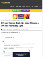 XRP Army Rejoice: Ripple Hits Major Milestone as XRP Price Flashes Buy Signal