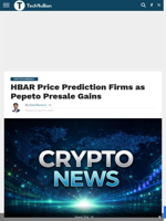 HBAR Price Prediction Firms as Pepeto Presale Gains - TechBullion