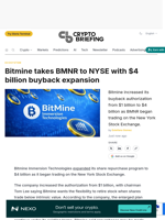 Bitmine takes BMNR to NYSE with $4 billion buyback expansion